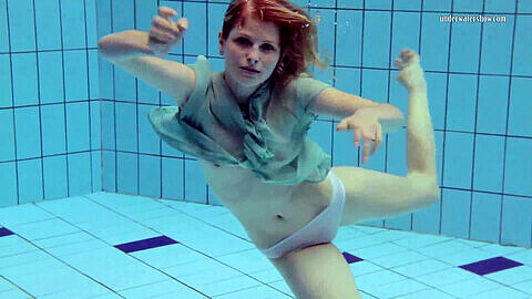 Underwater tease with European beauty Nastya Volna!