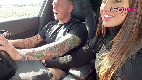 Fellatio, british milf, driving