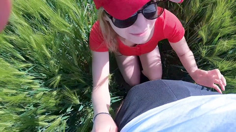 Naughty young slut takes a rough ride on a stranger outdoors