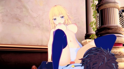 Jeanne D'Arc hentai from Fate Grand Order gets her desires uncensored!