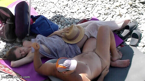 Public beach orgy part four with straight couples fingering and masturbating each other