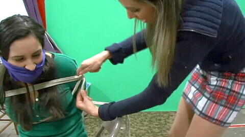 Jenny dominates and tricks her submissive friend Charlotte