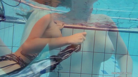 Naughty Serbian babe Katrin Privsem enjoys swimming naked and wild