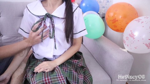 Filipino schoolgirl celebrates birthday with a wild sex party