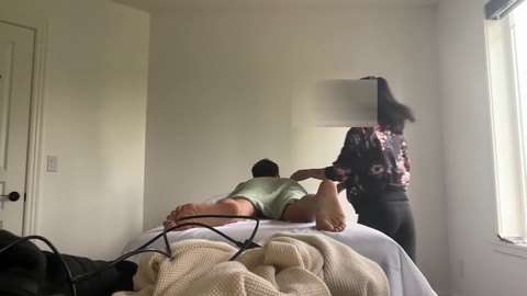 Peruvian and Asian girls give handjob happy endings at massage parlor