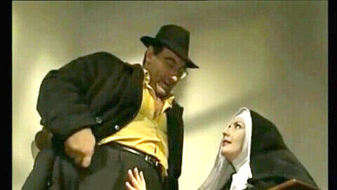 Kinky nun gets anal fuck from older man