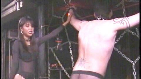 Whip mistress, whipping, tied and whipped