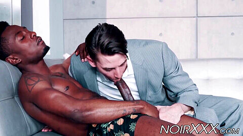 Miller Axton, the dominant black man, pounds his handsome friend in the ass