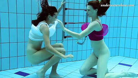 Underwater bathtub girls, underwater sex, scuba