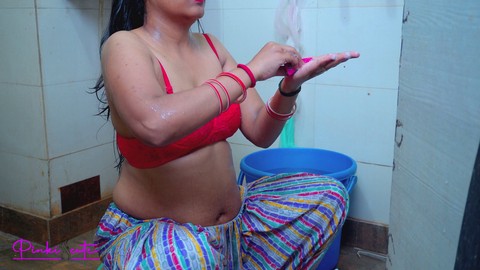 Aunty, underarm, in the bathroom Aunty, underarm, in the bathroom