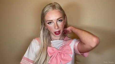 Cute anime college girl gives sloppy deepthroat to Daddy's cock - Remi Reagan