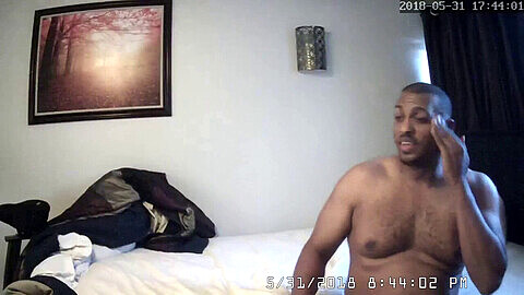 Ebony couple gets caught fucking loud on hidden cam