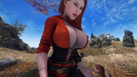 Skyrim mini-GTS: Ariel grows and dominates in Part 1 - Tall girl POV
