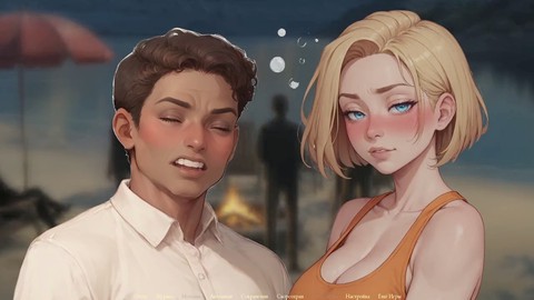 Natural boobs and hentai bondage fantasy with a naughty redhead