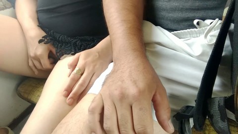 Real amateur couples caught having sex on the bus - intense bus flash action!