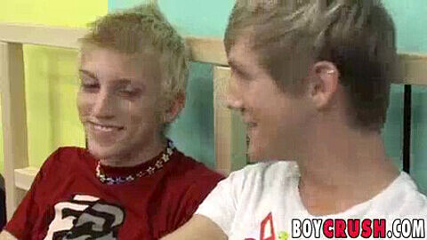 Hardcore gay anal with blond twinks Ian Graves and Hayden Chandler on Boycrush