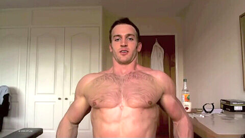Adam Charlton - April 2013 - Flexing His Muscles and Training Outdoors