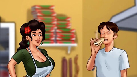 Wild cartoon fantasy with the biggest boobs, hard dick and explosive female orgasm