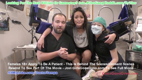 Channy Crossfire si sottopone a un esame ginecologico hardcore con il medico Tampa e l'infermiera Nyx