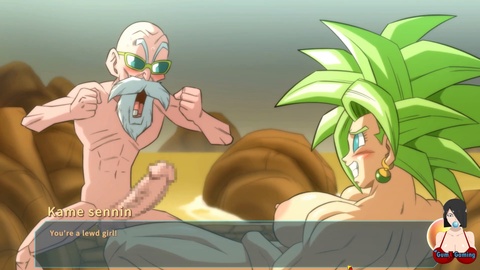 Video XXX de Android 21 en escenas porno de dibujos animados de Dragon Ball Z con Kale y Caulifla