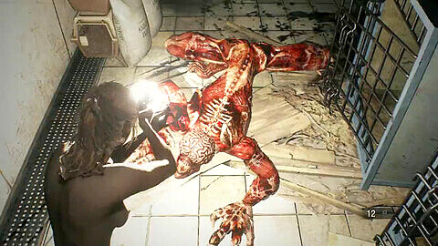 Zombies, uncensored in cartoon, resident evil 2