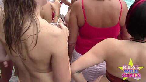 In the pool, realgirlsgonebad boat party, nude pool partuy