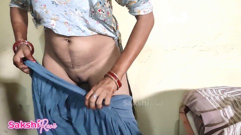 Desi stepmom lovingly shaves her stepson's sensitive labia