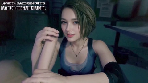 Jill Valentine de Resident Evil realiza una excitante paja en el porno manga 3D sin censura