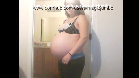 Big belly pregnant solo, dasi mom, skype mom