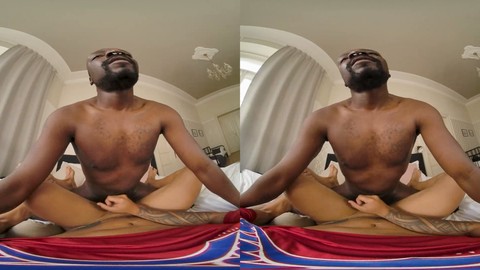 Big black cock, gay cumshot, gay vr