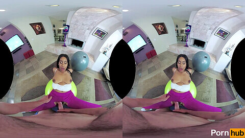 Jenna J Foxx gets drilled while wearing ripped yoga pants in VR 180