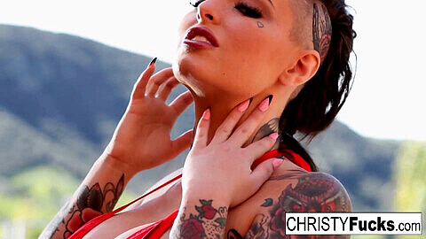 Christy Mack shows off her smoking hot body in this compilation of solo and masturbation scenes!