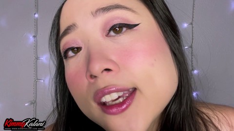 Kimmy Kalani whispers dirty talk while guiding you to cum on her face in ASMR jerk off instruction