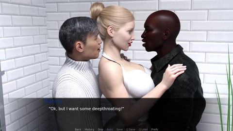 "Myriam's Project" - Naughty housewife gets double teamed by two deviants in a 3D game (60 FPS)