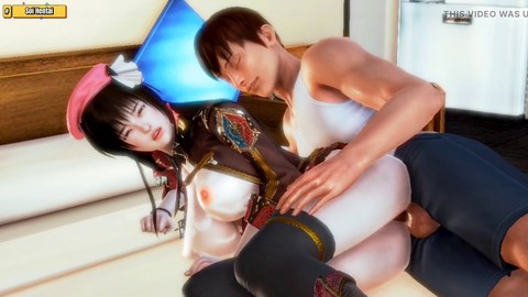 Huge anime boobs get creampied in 3D hentai action