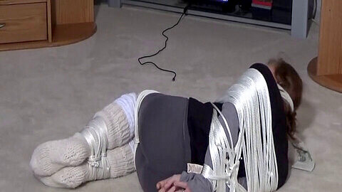 Jenette cerceau bound gagged, tied and gagged games, socks tease