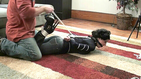 Hannah Gets Tightly Restrained in Rope Bondage and Gagged