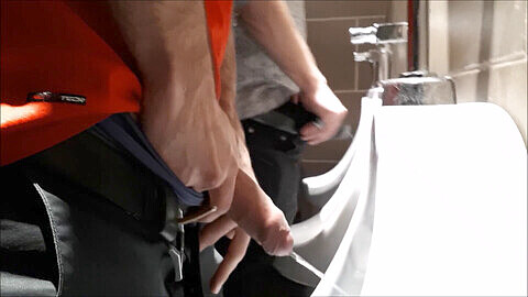 Trough urinal piss, homemade piss, spy ip camera