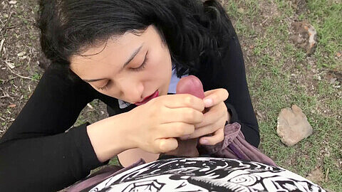 Risky fuck-a-thon with hot latina Morgana Stardust in a public park - POV style!