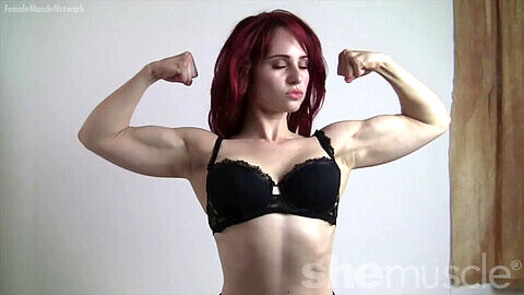 Torn, female muscle, big muscles