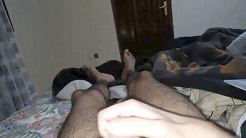 Young 18-year-old boy enjoys a relaxed masturbation session