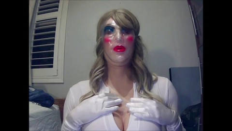 Girls wigs, rubber pussy, mask fetish