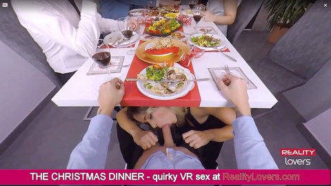 Chrismas, blonde, virtual-reality