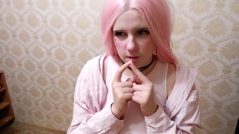 Pink-haired teen's dream night out turns into deepthroating a throbbing cock