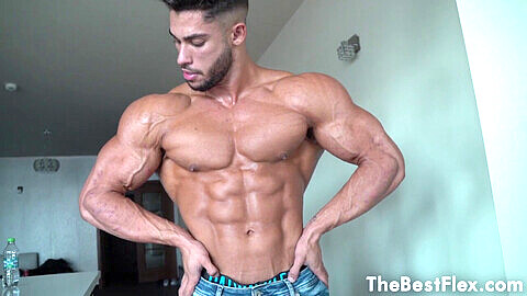 Fbb muscles, nipple worship, muscles