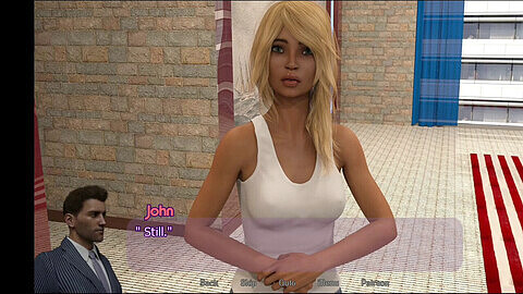 "Marys Leben" Episode 9: Blonde Ersttäterin mit großen Titten erkundet kinky 3D-Welt.