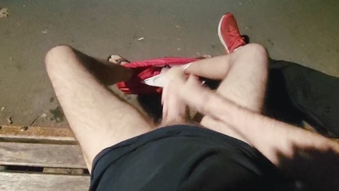 Big cock outdoor, getting off, public masturbating