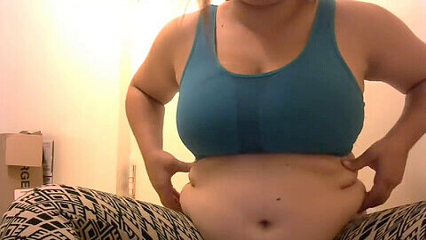 Chubby, plump, working out