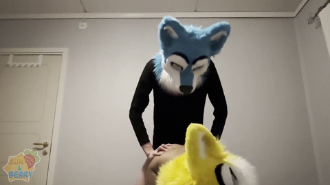 Passionate fursuit enthusiasts indulge in wild rear-end action