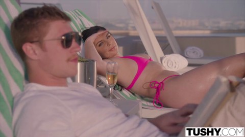 Keira Croft surprises her boyfriend with an exclusive treat: a TUSHY anal adventure